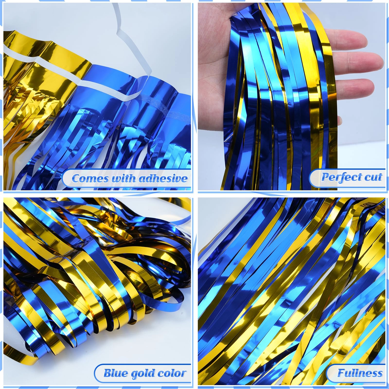 Foil Fringe Curtain - 3 Birthday Graduation Prom Wedding Pack