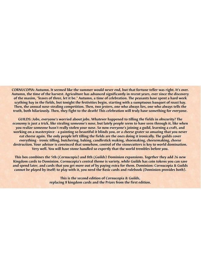 Dominion Cornucopia & Guilds - Expansion Time of The Harvest