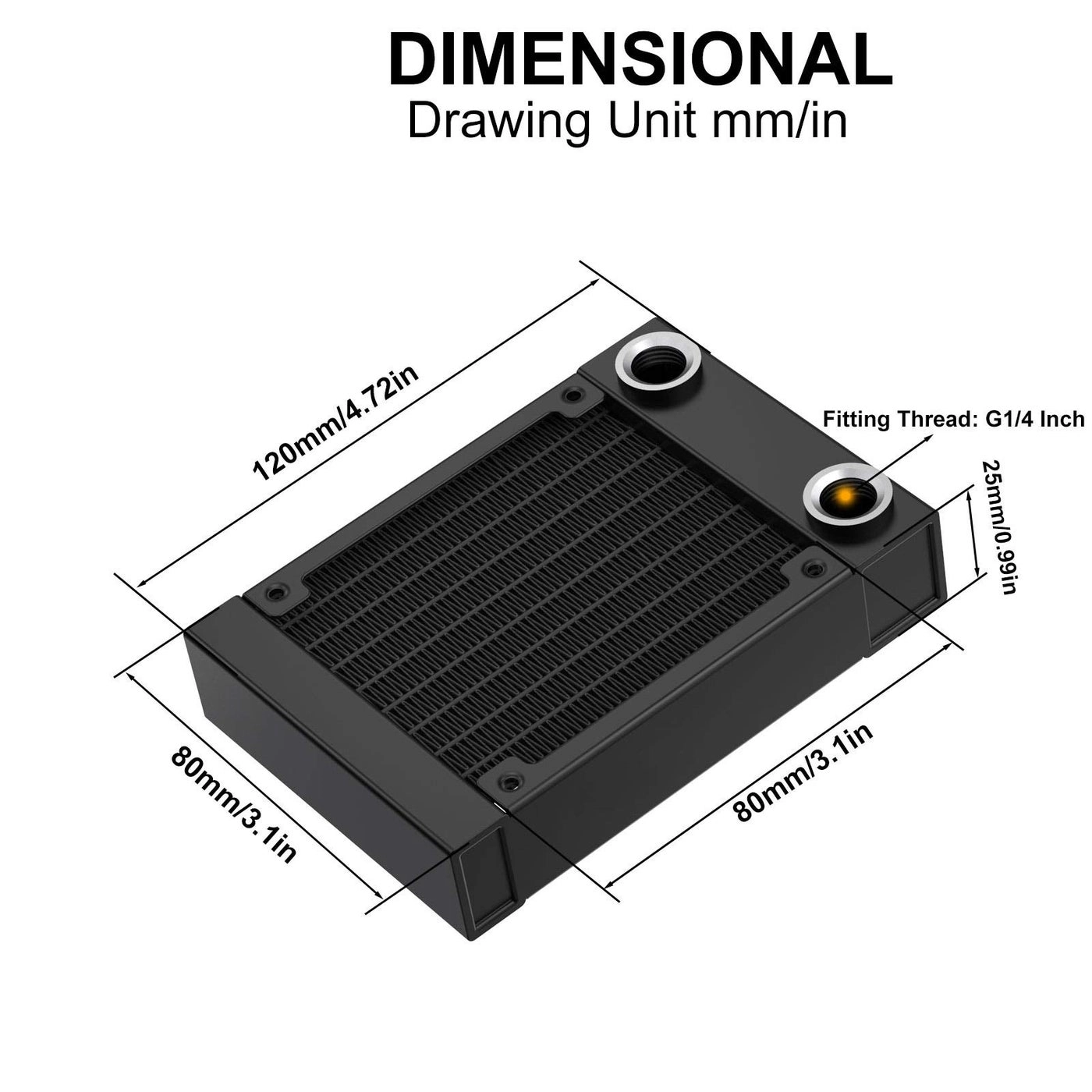Water Cooling Radiator - 240mm 12 Pipe