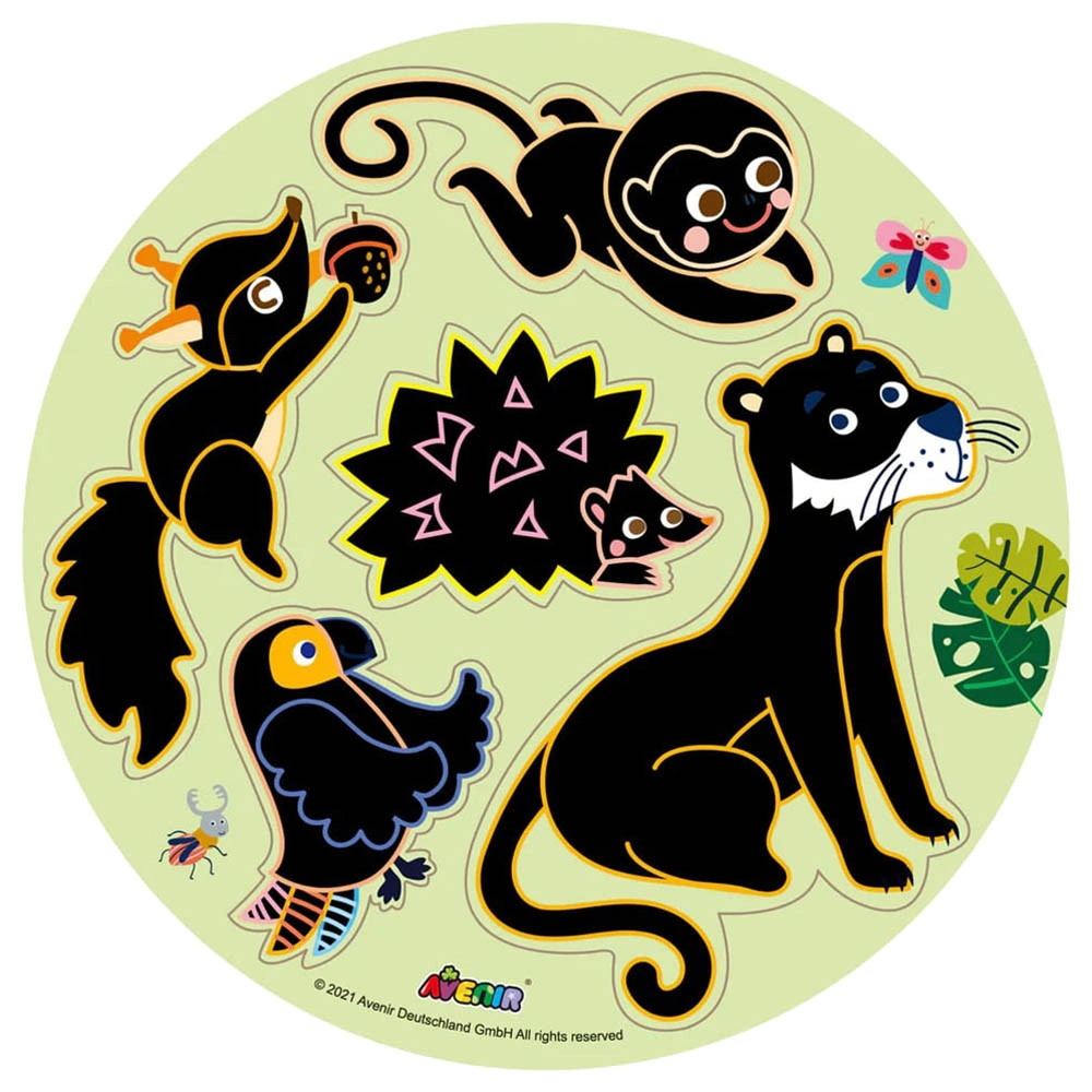 Scratch 'N' Catch Art - 14 piece(s) wooden scratch pen fishing rod