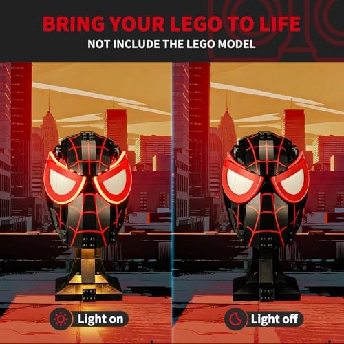 Light for LEGO Miles Morales' Mask 76329 - Plastic