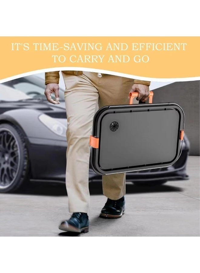 High-Pressure Car Wash Machine - ABS body brass nozzle + Collapsible Rolling Water Tank - 5.5 Gallon 22L Foldable