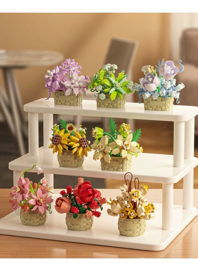 Building Block Flower Set - Flower 8-in-1
