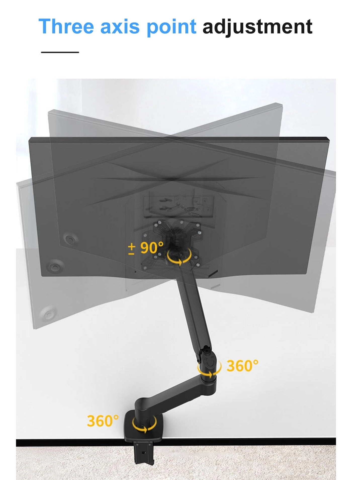 Monitor Mount Arm - Single 20 to 32 inches 75x75mm and 100x100mm