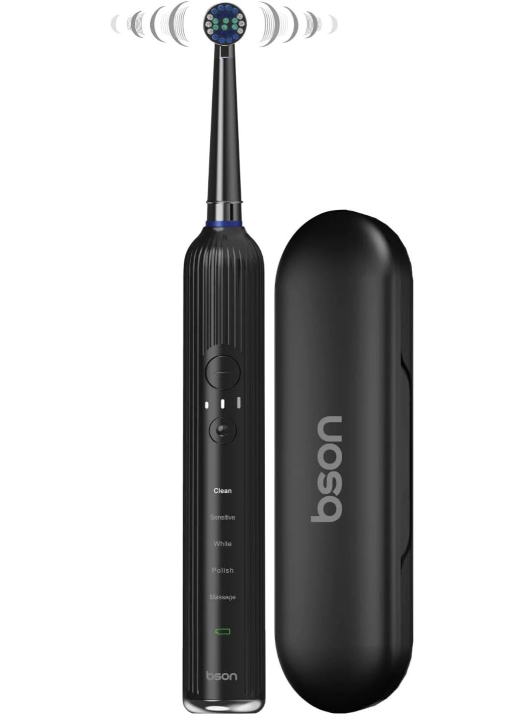 BSON Super Oscillating Toothbrush - 15 Cleaning Combinations IPX7 Waterproof Type-C Powered