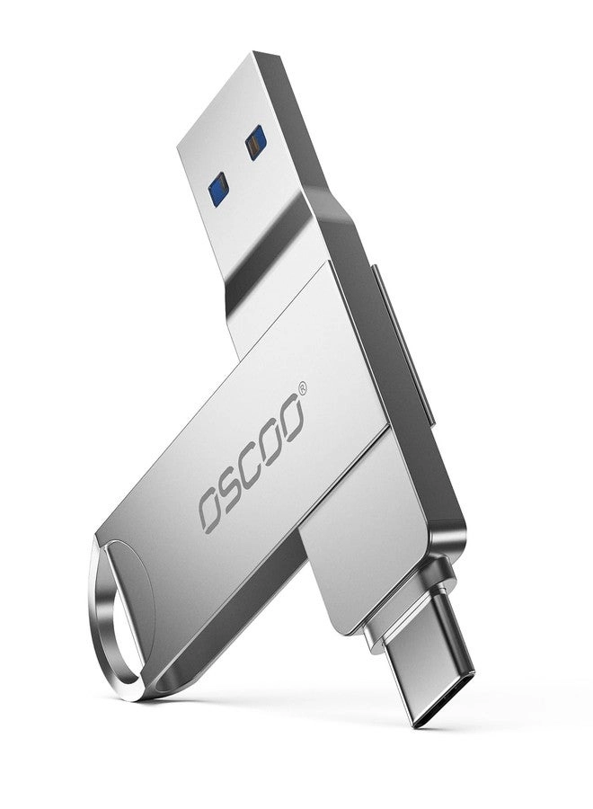 OSCOO USB Flash Drive - USB 3.1 Gen1 Dual USB-A & Type-C 128GB