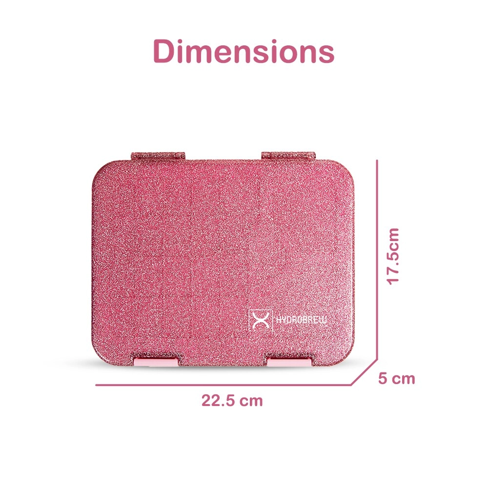 6 & 4 Convertible Bento Lunch Box - Butterfly Purple