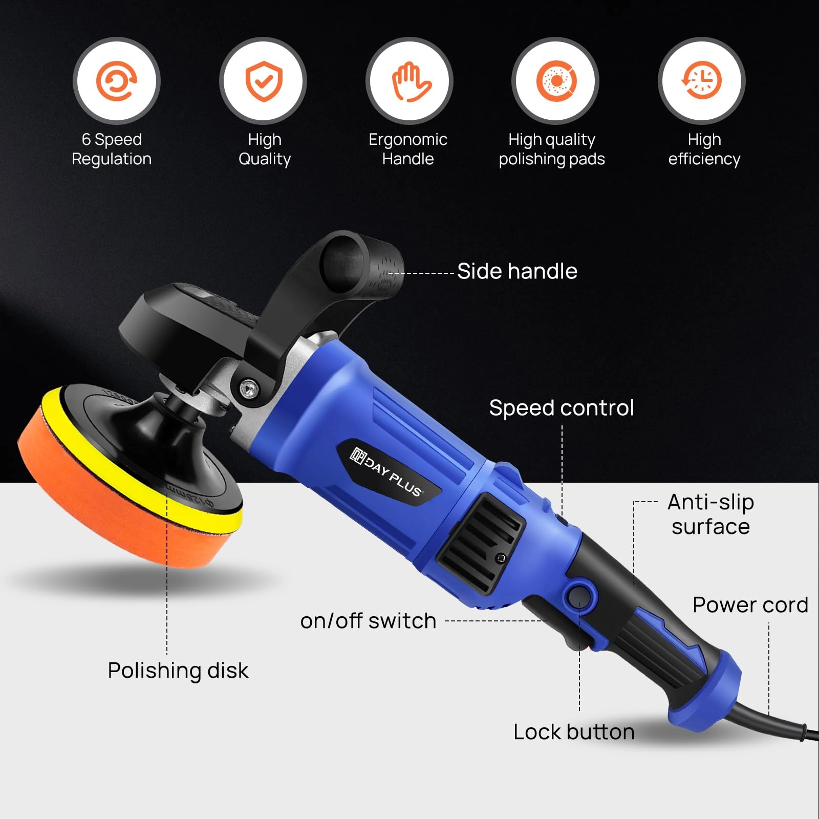 Car Polisher - 1400W 125/150/180mm