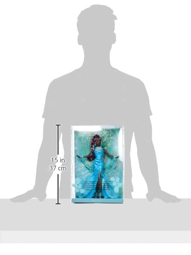 Barbie Crystal Fantasy Collection Amethyst Doll - Genuine Stone Necklace Ages 18+