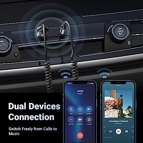 Wireless Bluetooth Audio Receiver - 5.0 3.5mm and 2RCA Adapter