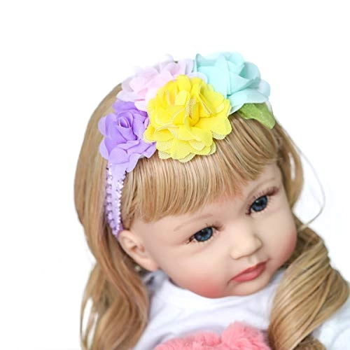 Reborn Toddler Doll - 24 inch Silicone Vinyl Girl Pink Dress Ages 3+