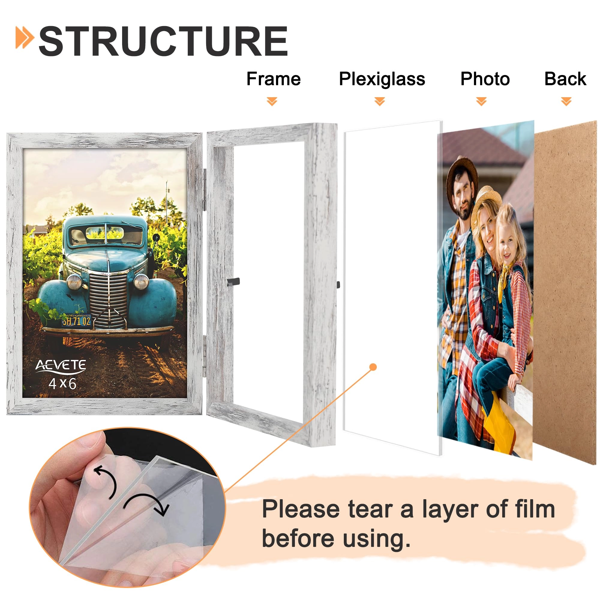 Double Picture Frame - 4x6 in two