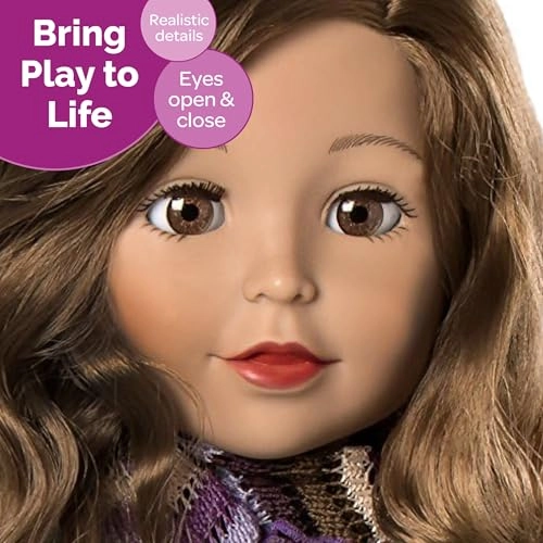 Ava Fashion Doll - 18” Open and Close Eyes Rooted Hair
