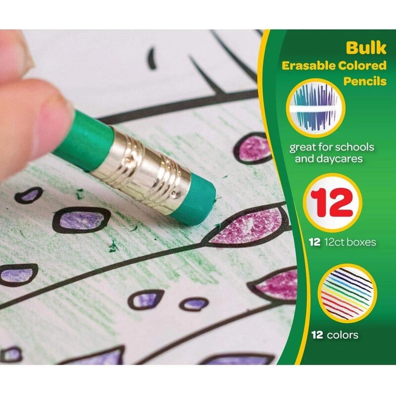 Erasable Colored Pencils - 12 Pcs