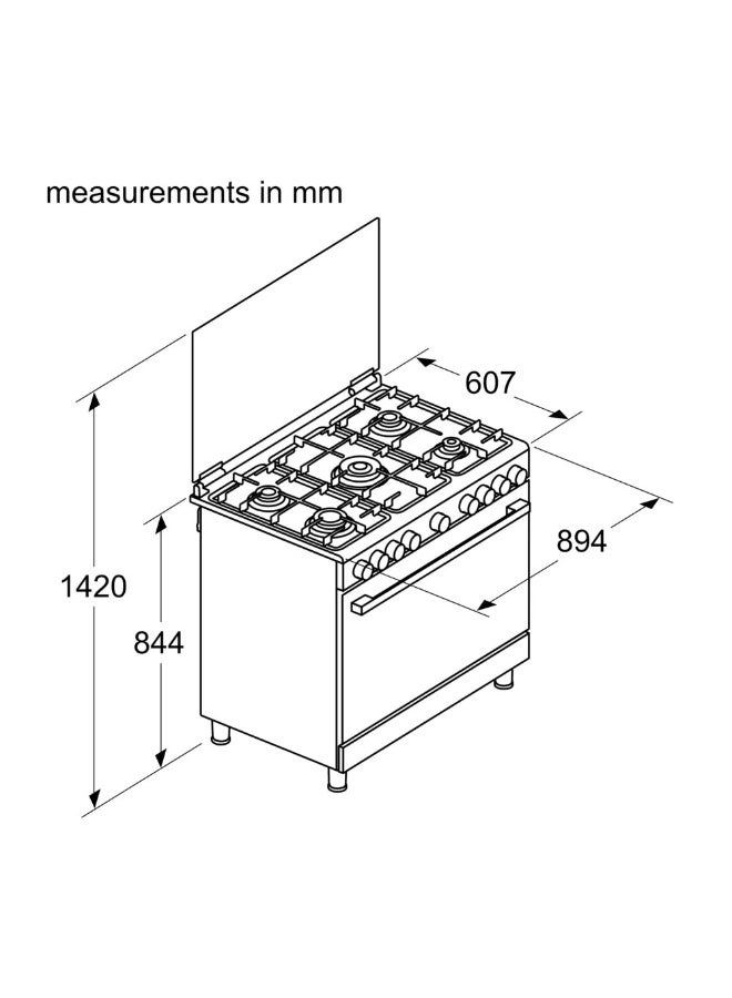 Series 6 HGX5H8W51M GAS Cooker