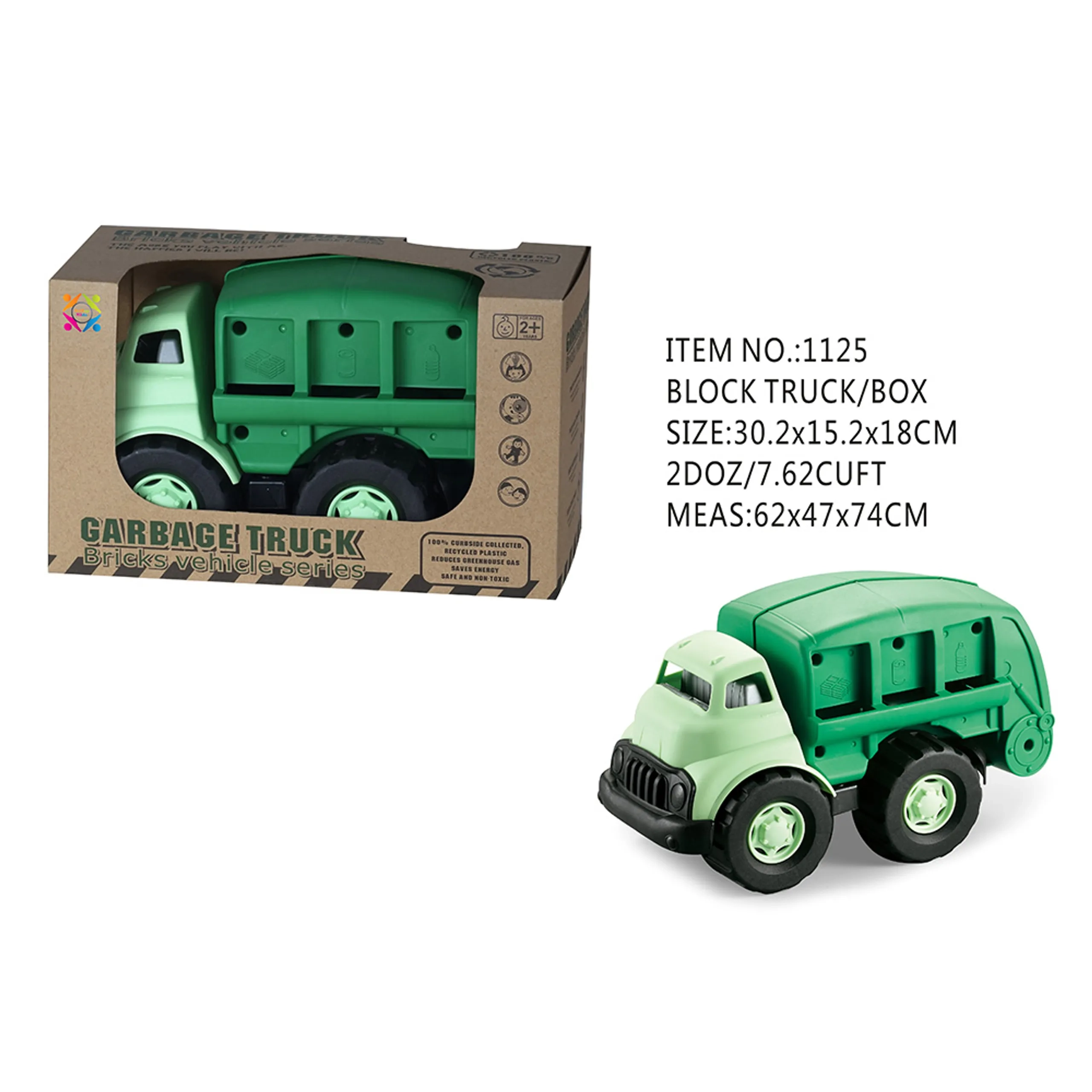 Garbage Truck - Eco Friendly Green