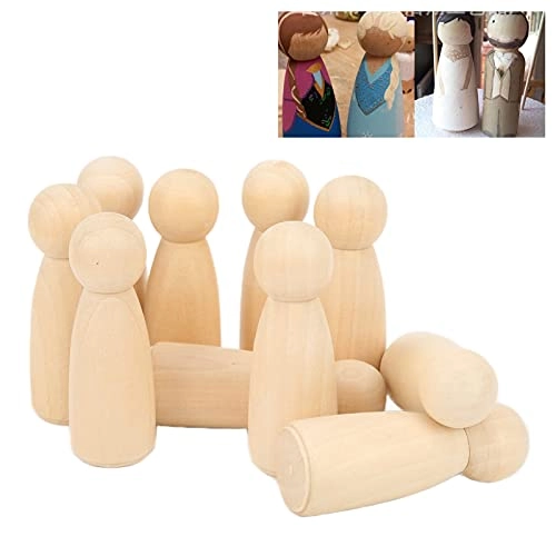 Wooden Peg Doll - 10Pcs