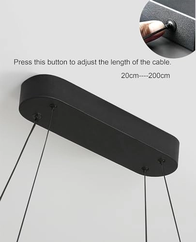 Hanging Dining Table Oval LED Lamp - 200 cm