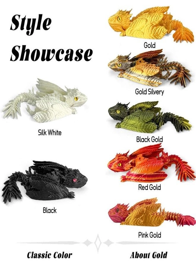 Feathered Wyvern Dragon - 3D Printed Articulated Desktop Pet