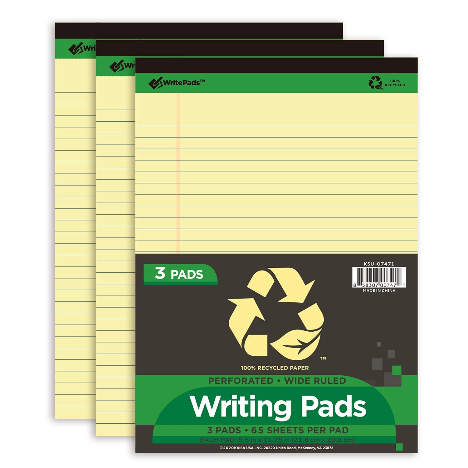 Legal Note pads 8.5-x-11.75-inch - Lined 600 Sheets
