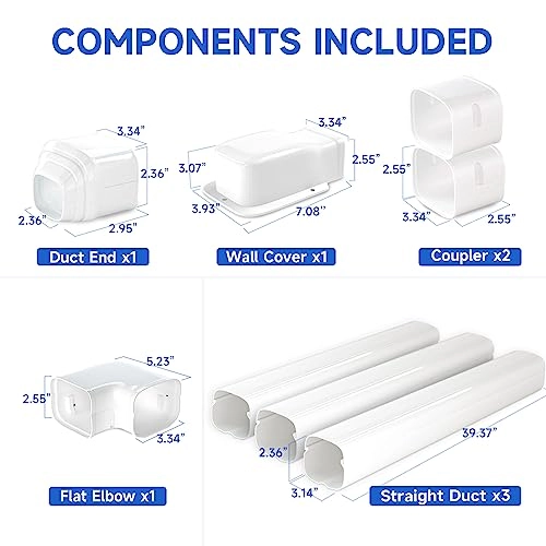 Mini Split Line Set Cover Kit - 3" Width 11 Ft