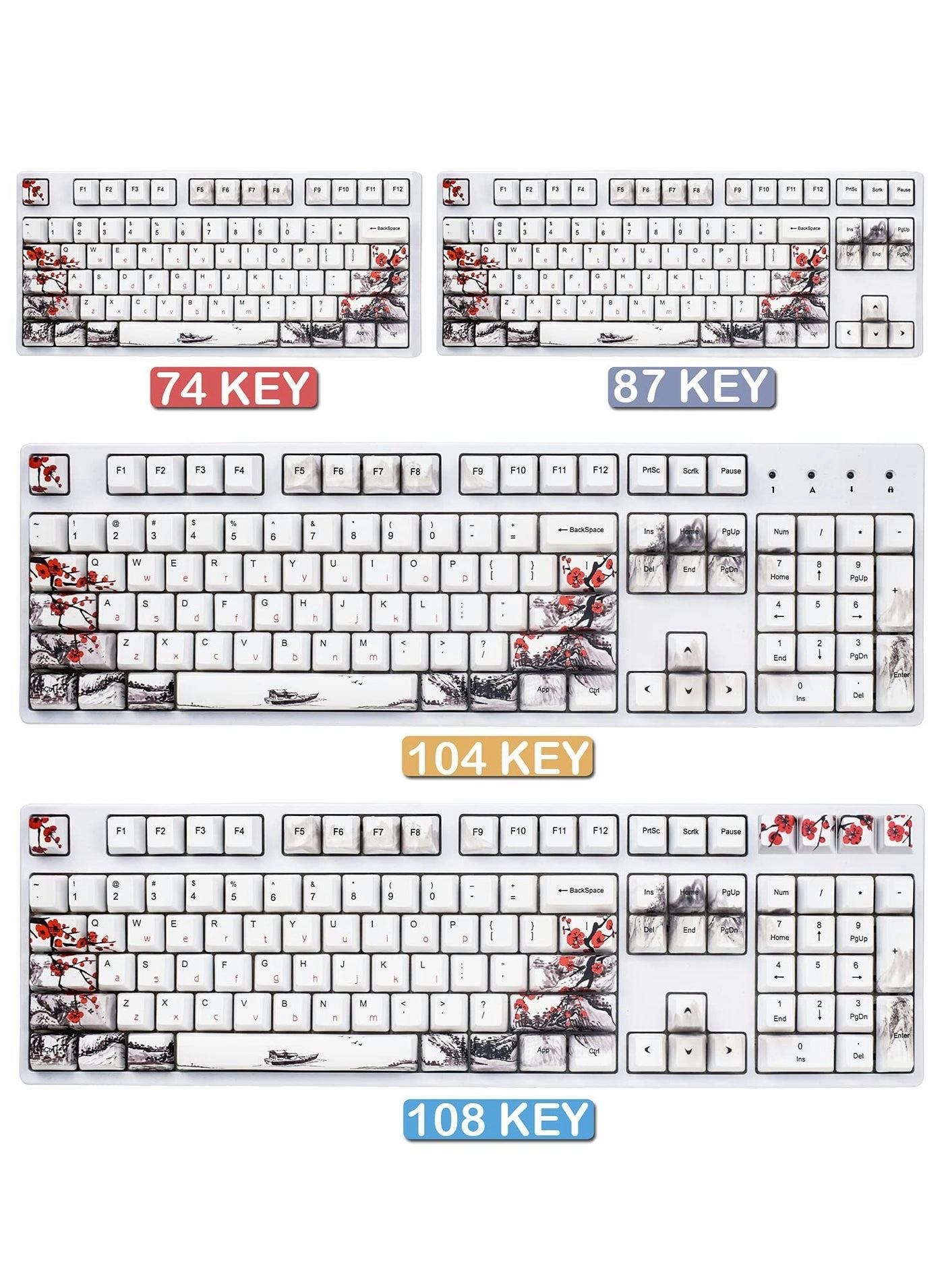 Rubber Keycaps Set