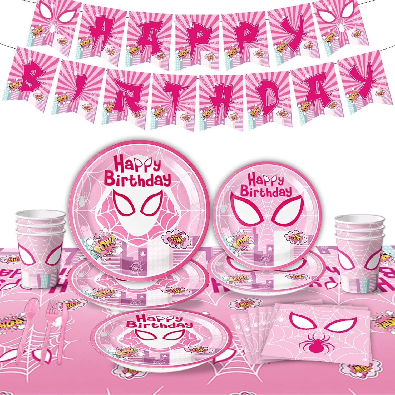 WANGLIN Party Tableware Set - 52PCS Birthday