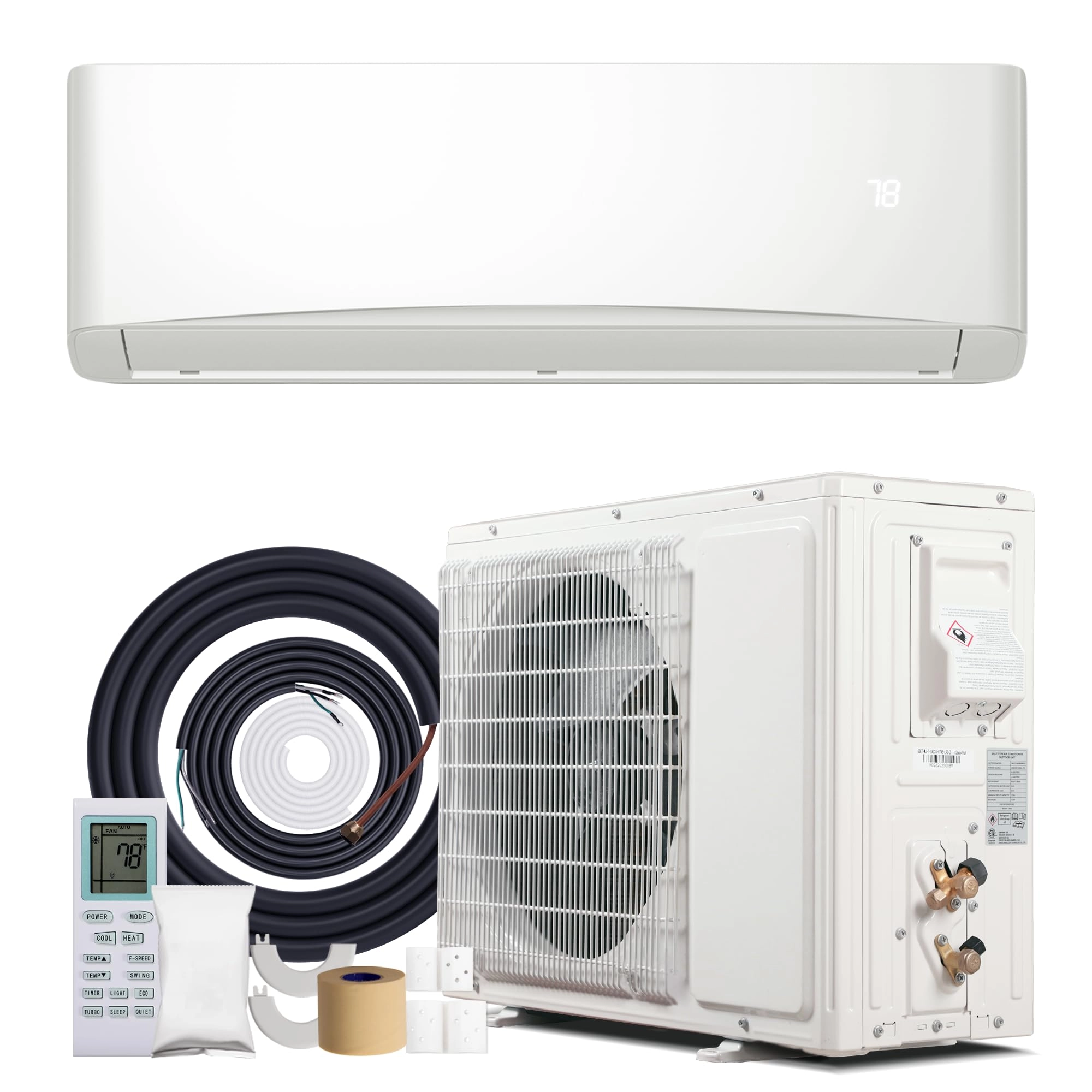 Nexaro 12000BTU Mini Split Air Conditioner& Heater - 205 watts