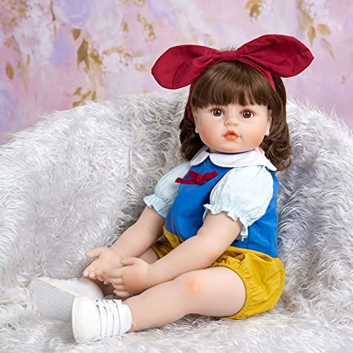 Reborn Baby Doll - 24 Inch Vinyl Cotton Body Pink Yarn Skirt Ages 3+