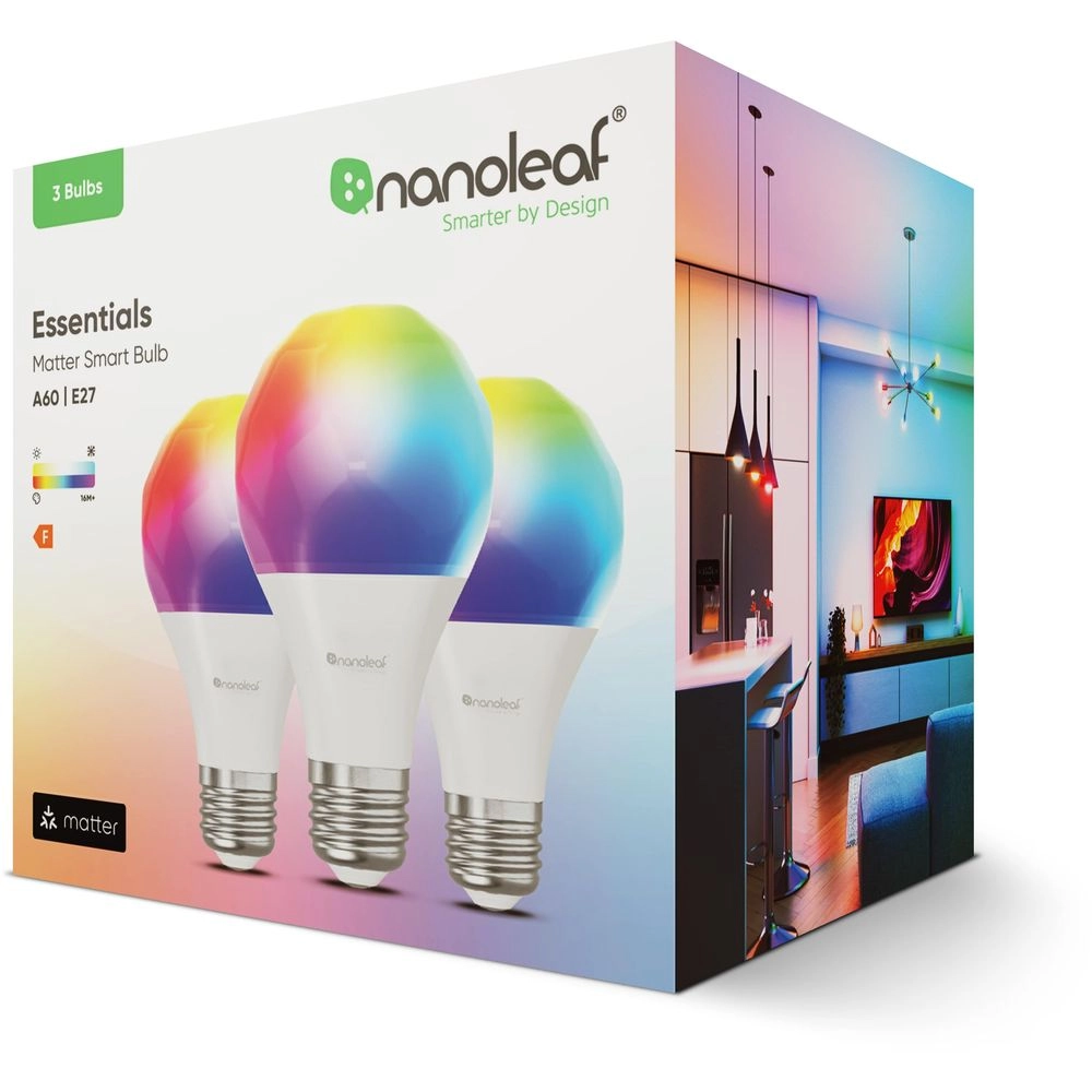 Nanoleaf Essentials Smart A60 - Pack of 3 E27
