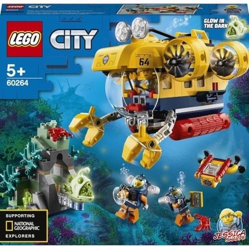 City Ocean Exploration Submarine (60264) - Underwater Drone 4 Minifigures