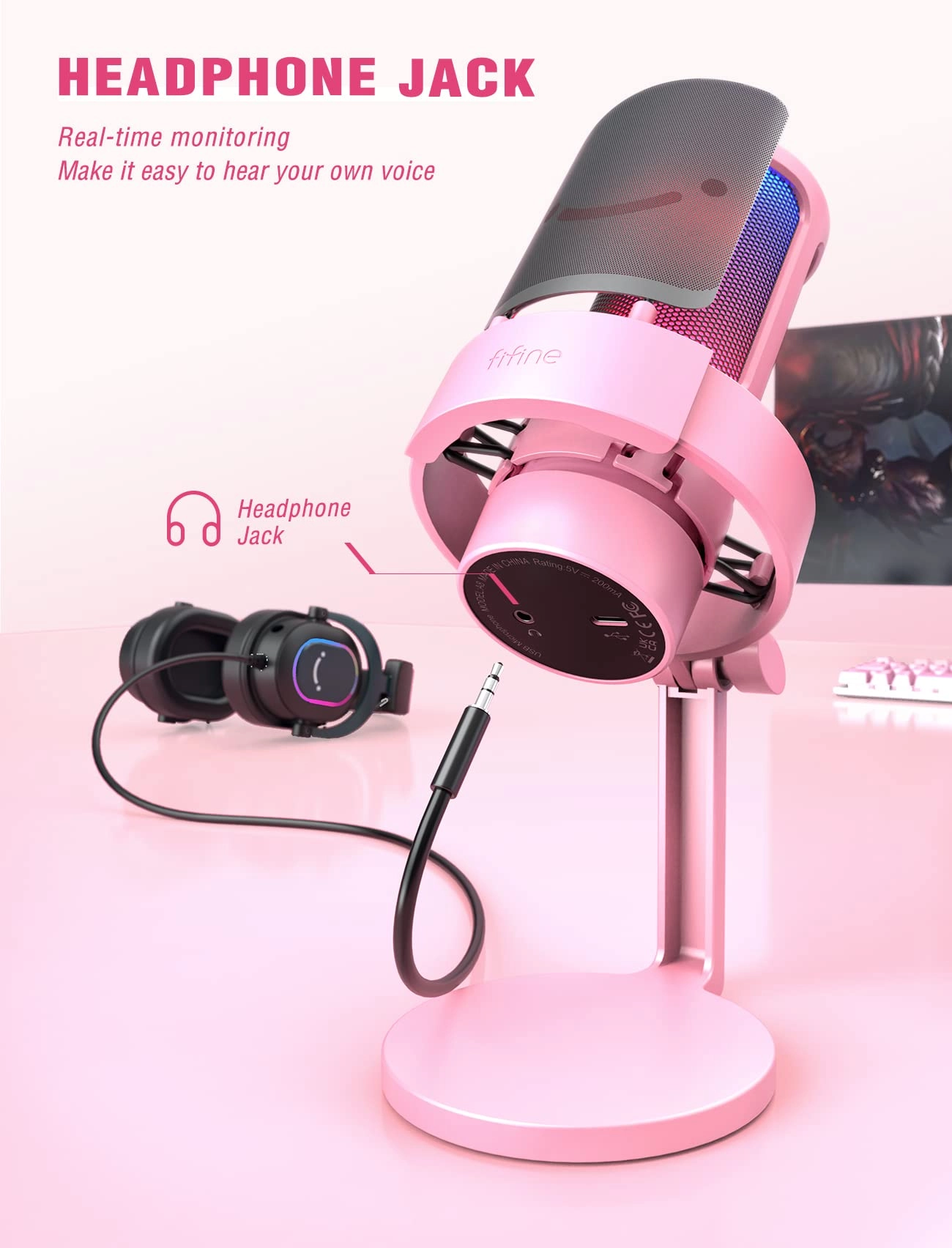 AmpliGame A8 USB Microphone
