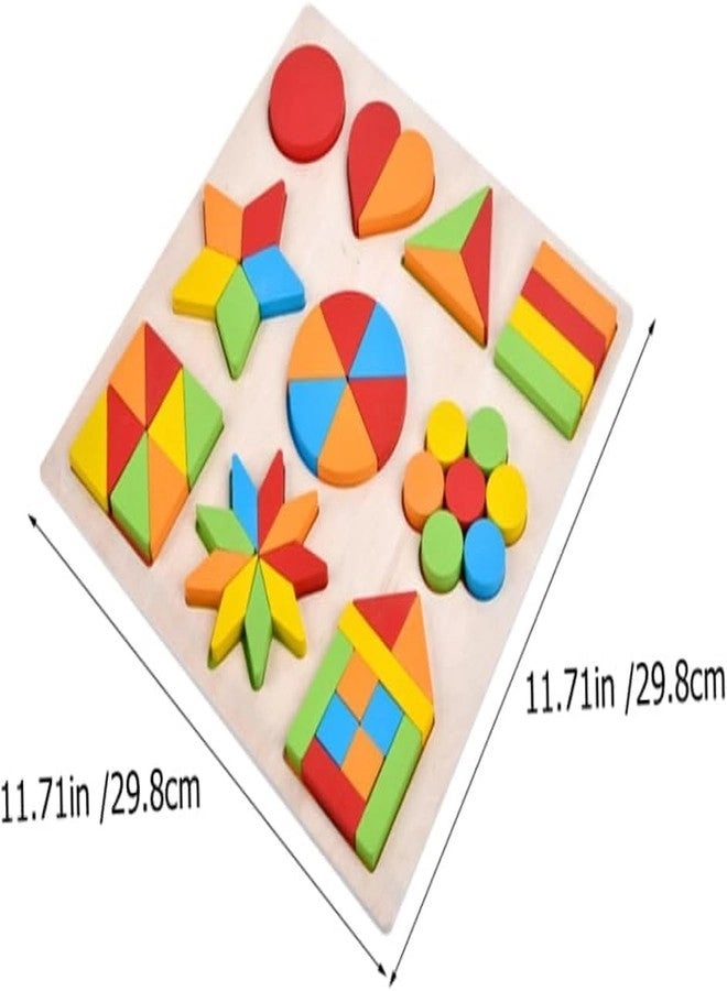 10 in 1 Wooden Square Tangram Puzzle - 40 pieces