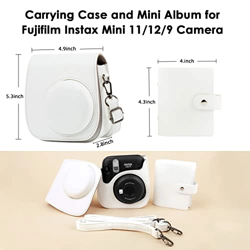 Camera Case - PU Leather Mini 11 + Photo Album - 52 pockets