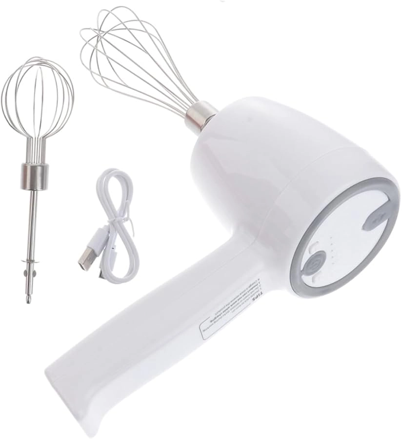 Zerodeko Handheld Egg Mixer - Stainless Steel USB Rechargeable