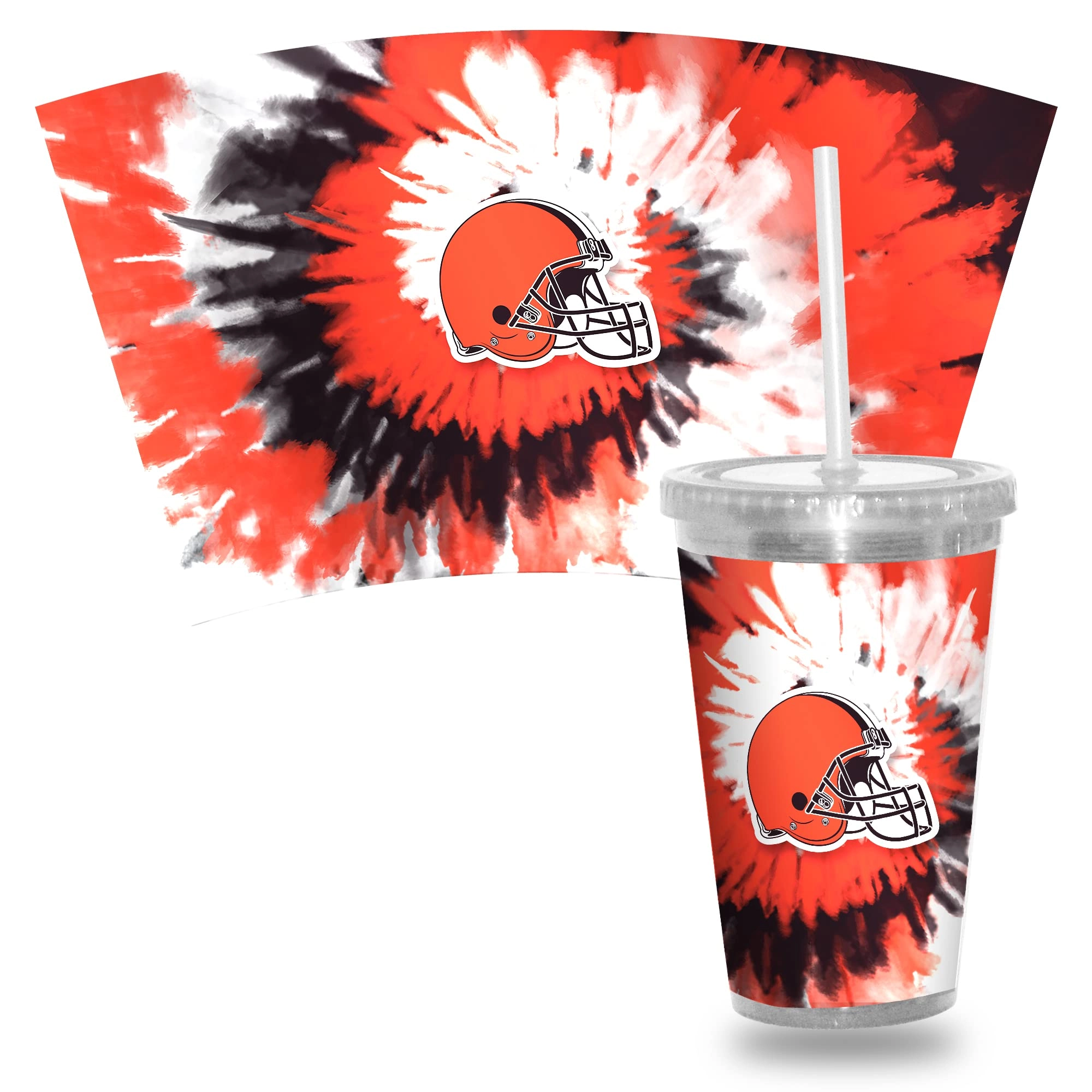 NFL Football Metallic Tie Dye Tumbler - 473ml
