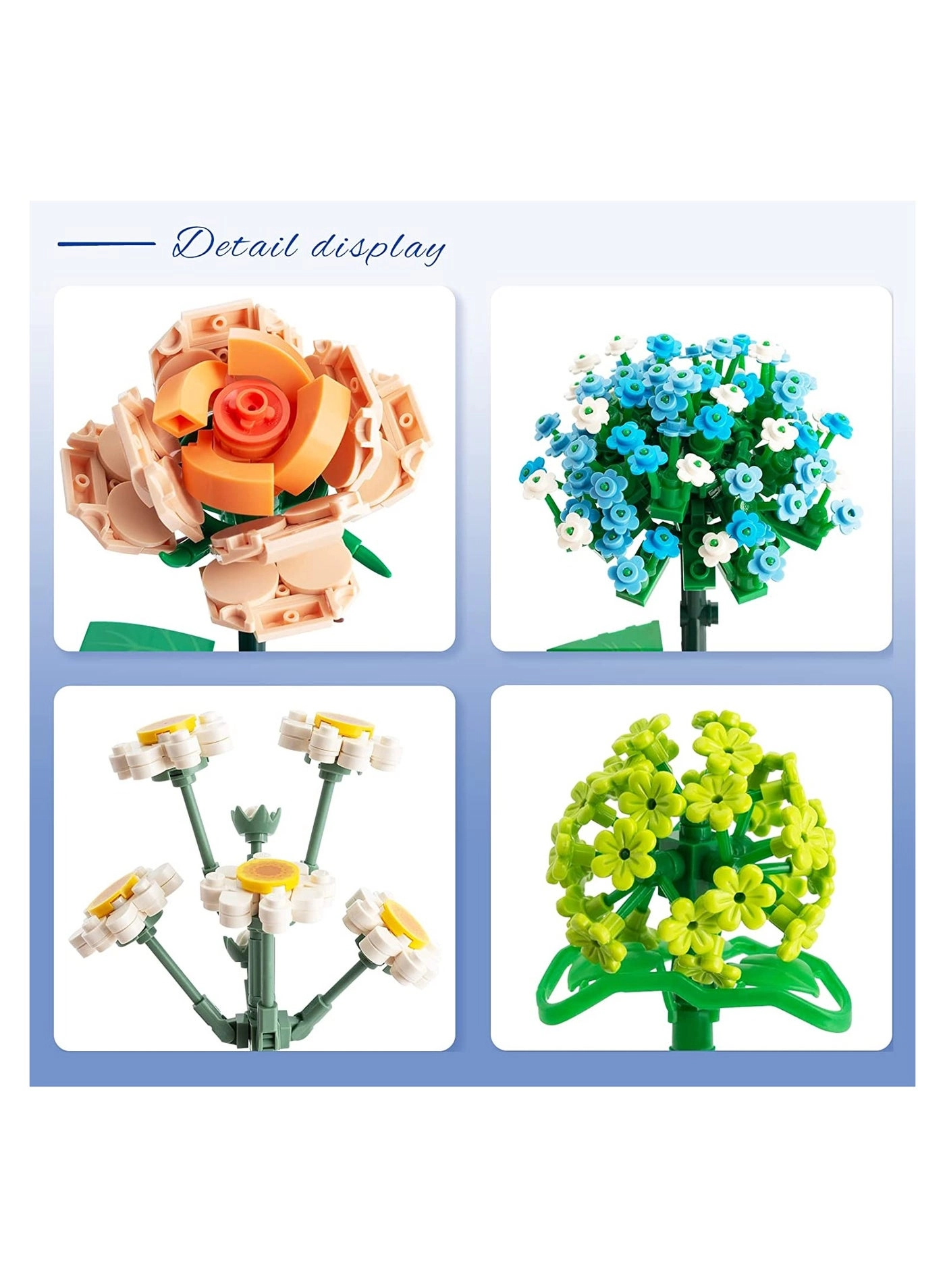 Mini Bricks Flower Bouquet - Chamomile 680 pcs