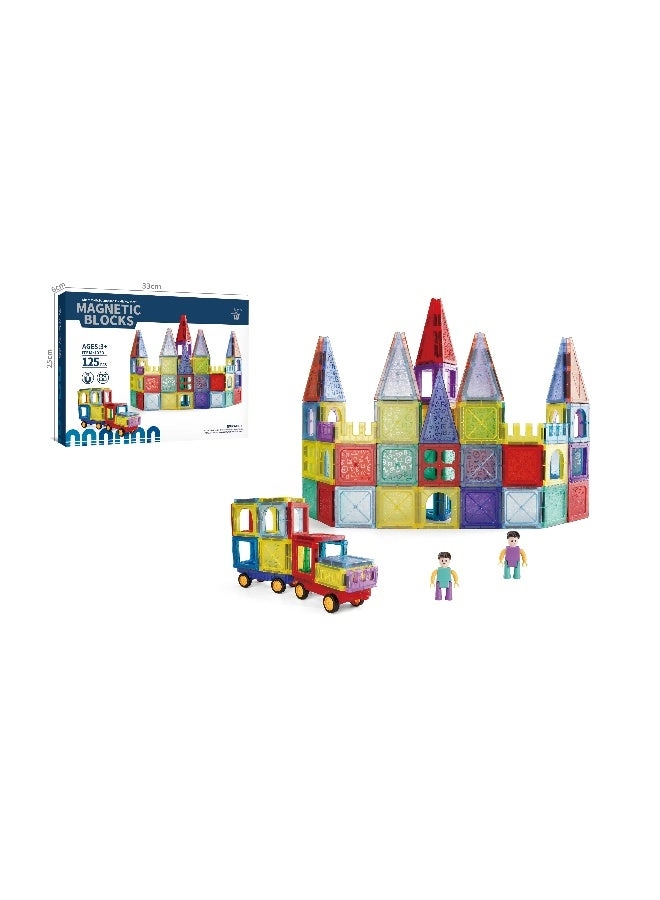 Magnetic Building Blocks Set - 125 pcs