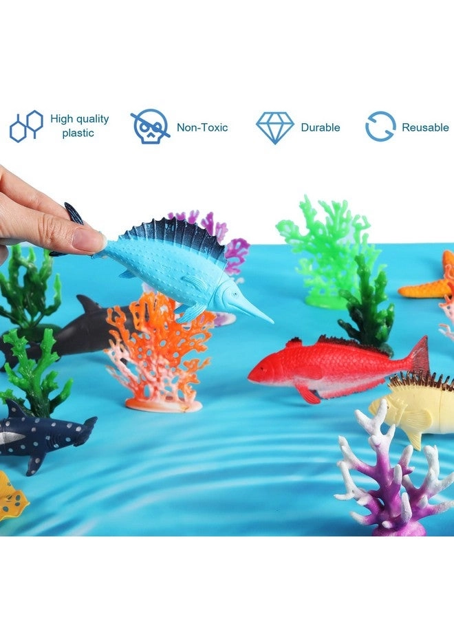 Ocean Animals Figures Diorama Kit - 26 pieces