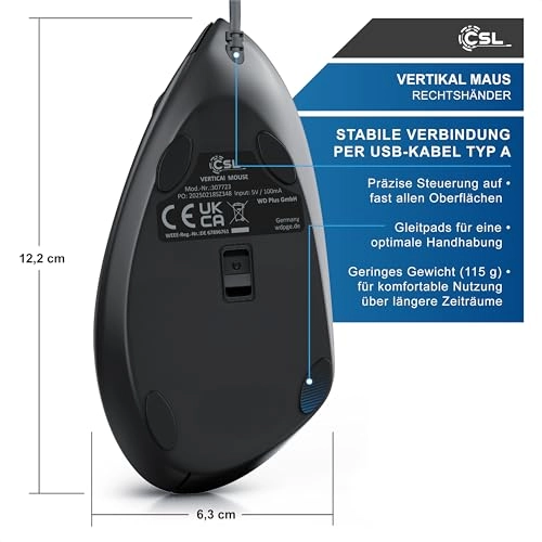 Ergonomic Vertical Mouse - USB