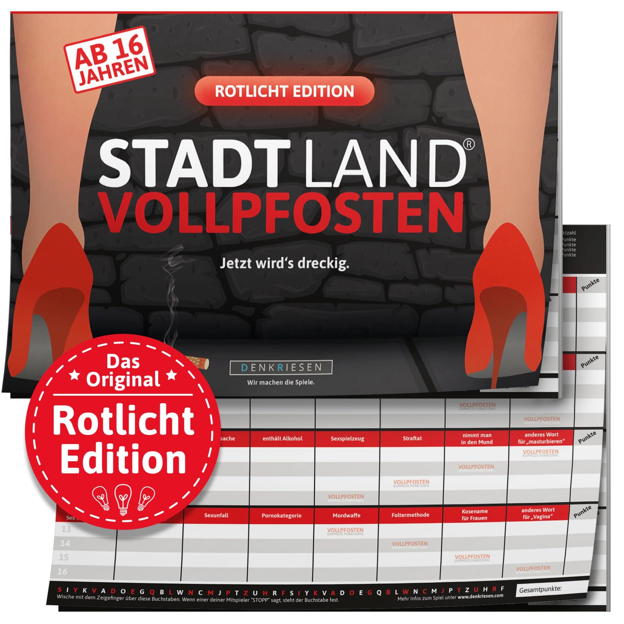 Denkriesen STADT LAND VOLLPFOSTEN - ROTLICHT EDITION (German)