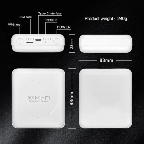 Portable 5G WiFi 6 Router - 1600Mbps WiFi 6
