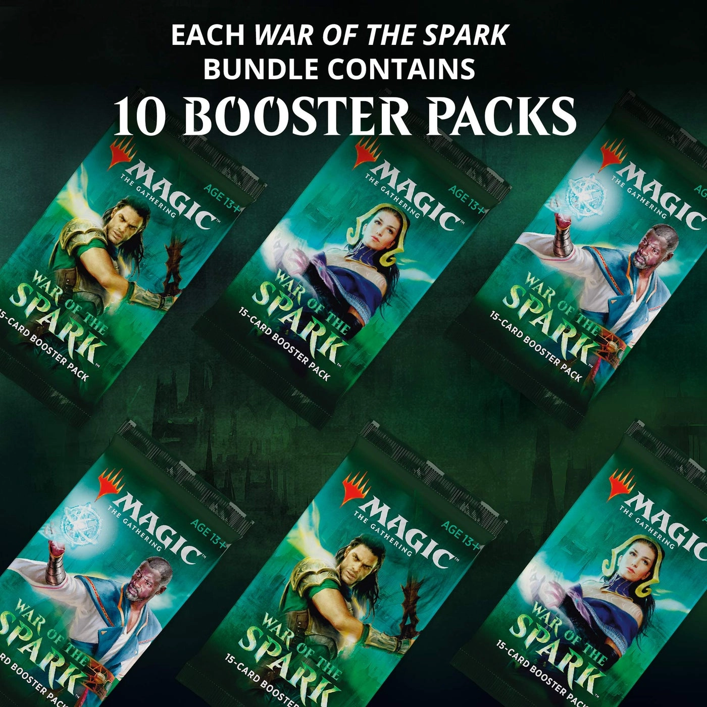 War of The Spark + Booster Pack - 10pcs + Accessories