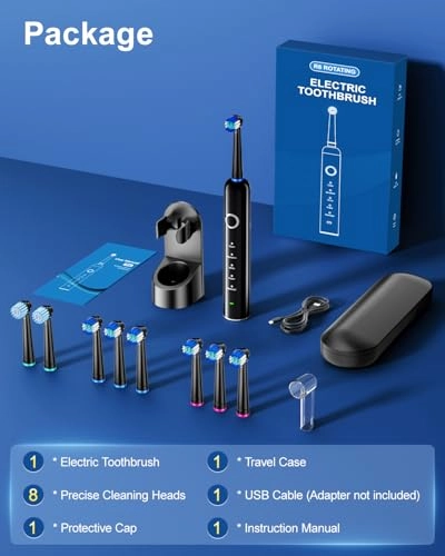 R608W - 8 Brush Heads 5 Cleaning Modes