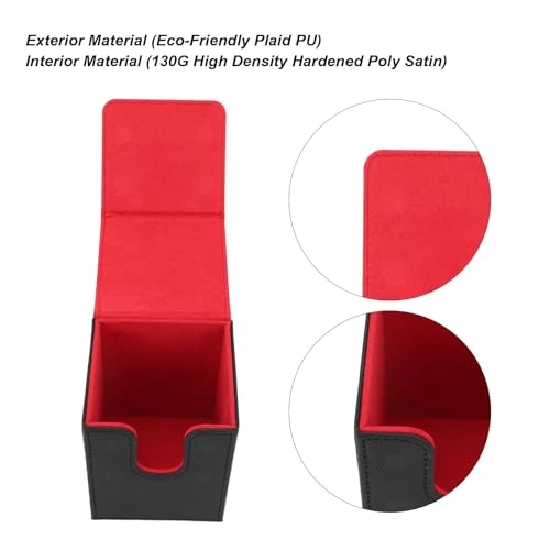 Magnetic Card Box - 100 Cards Black Red