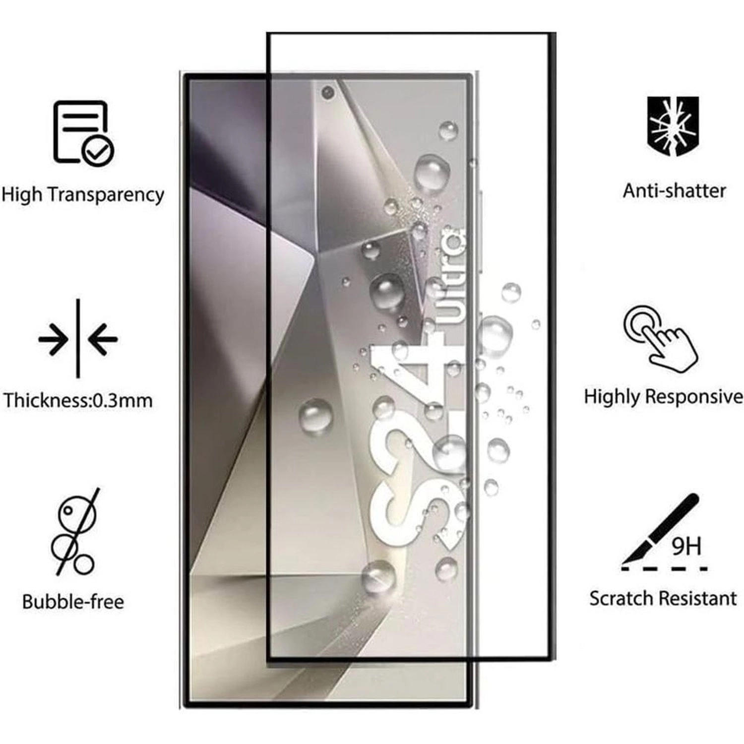 Clear Screen Protector for Samsung Galaxy S24 Ultra