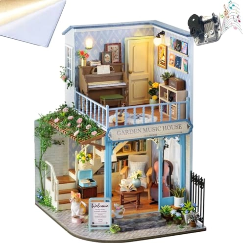 Miniature Wooden Dollhouse Furniture Kit - Creative Room 1:24