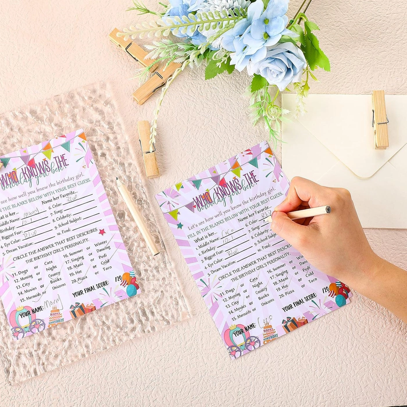 Who Knows The Birthday Girl Best - 50 pieces 20 pieces