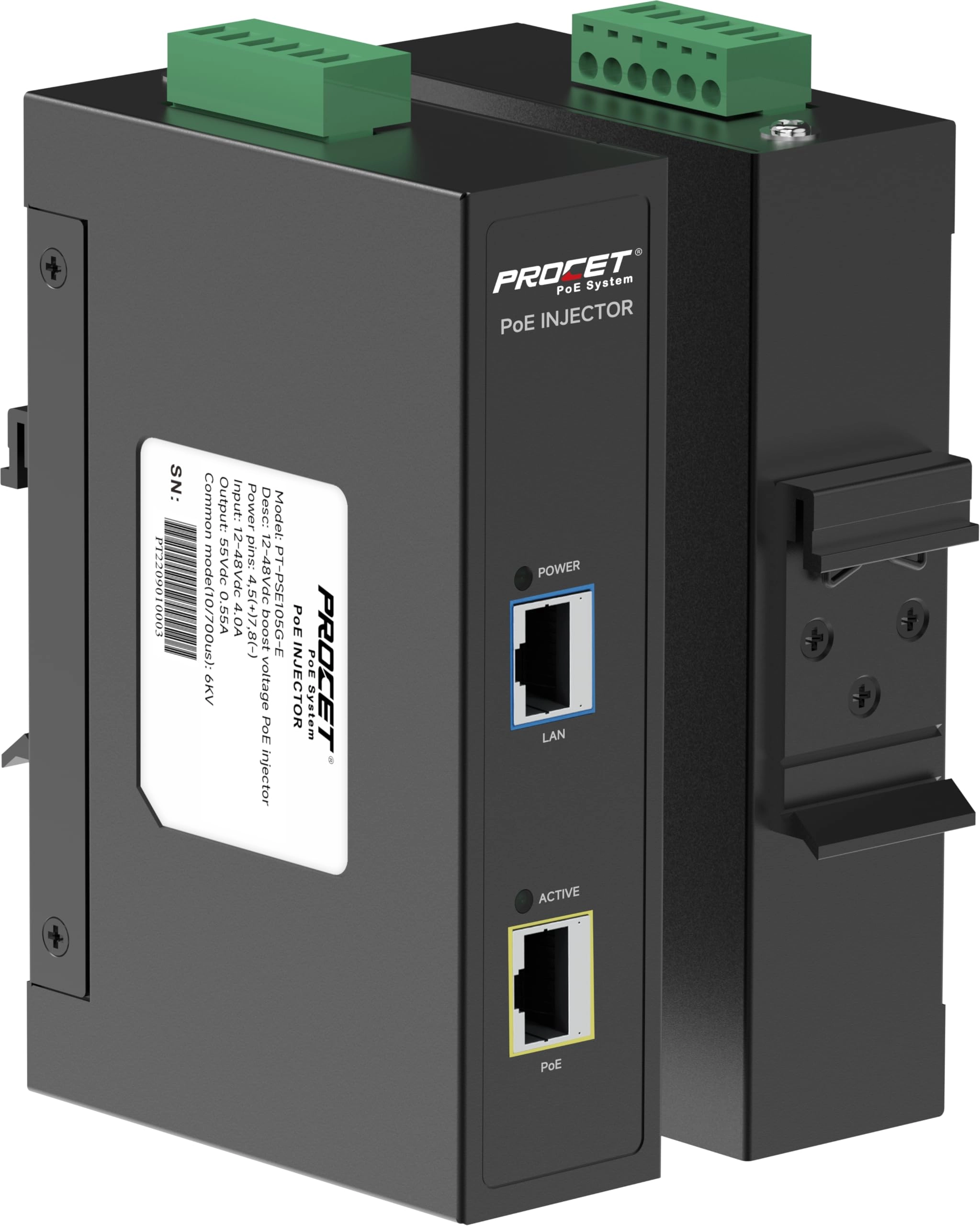 Beijing Creative Lianjie Network Technology Co.,Ltd PT-PSE105GS-E - 55V 30W 2 ports