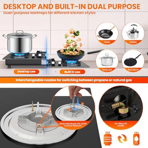 RQZ-Glass-UK Gas hob